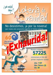 Cartel lotería exhaurida